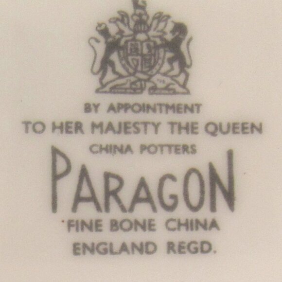 Paragon Tea Cup and Saucer Carnations on Soft Beige, HPT, Gold Gilt,      H233 - Picture 8 of 8